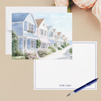 Carte De Correspondance Elégant Personnaliser Les Cottages Côtiers D'Été