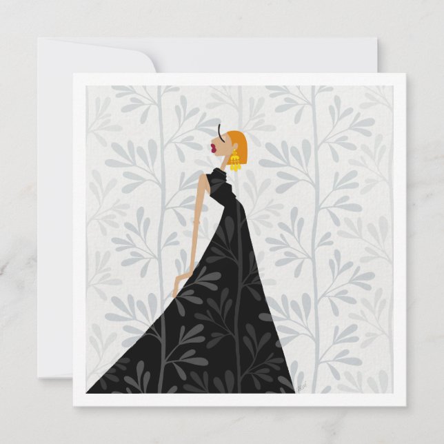 Carte De Correspondance Elegant Poise Glam Fashion Art Card (Devant)
