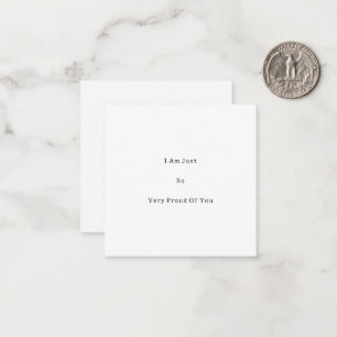 Carte De Correspondance Elegant Positive Proud Of You Quote Card
