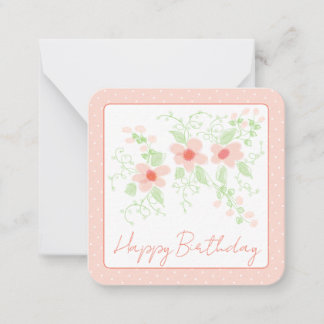 Carte De Correspondance Élégant Rose Et Corail