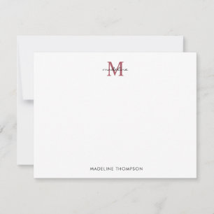 Carte De Correspondance Élégant Rose Parties scintillant or Girly Monogram