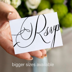 Carte De Correspondance Élégant script de calligraphie budget mariage RSVP