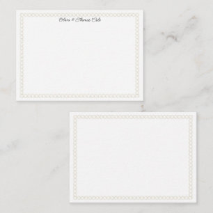 Carte De Correspondance Elégant Simple Gold Cercles Cadre Mariage Couple