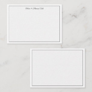 Carte De Correspondance Élégant Simple Minimaliste Stucco Mariage Couple