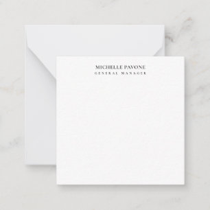 Carte De Correspondance Élégant Simple Professionnel Noir & Blanc