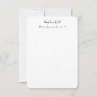 Carte De Correspondance Élégant stylé tendance unique écriture manuscrite