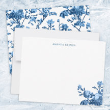 Élégant Vintage bleu Rose floral chic
