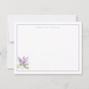 Carte De Correspondance Élégant violet lilas personnalisé