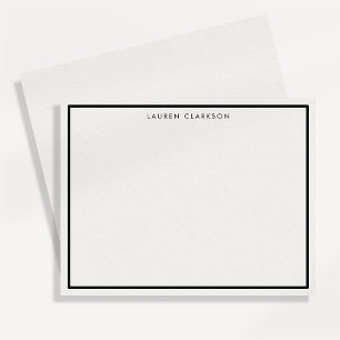 Carte de correspondance élégante à bordure noire