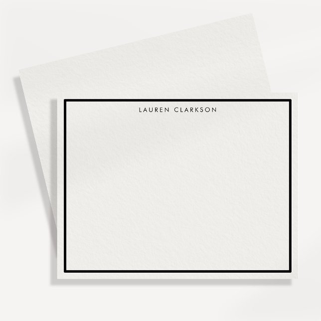 Carte de correspondance élégante à bordure noire (Créateur téléchargé)