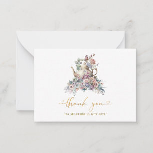 Carte De Correspondance Elégante aquarelle couleur rose rose touron rose