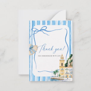 Carte De Correspondance Elégante aquarelle Main presser Douche nuptiale