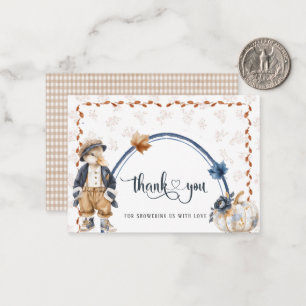 Carte De Correspondance Elégante aquarelle Petit Baby shower citrouille