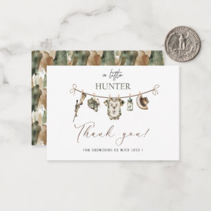 Carte De Correspondance Elégante aquarelle Petit chasseur Baby shower