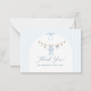 Carte De Correspondance Élégante aquarelle un doux bébé garçon Baby showe