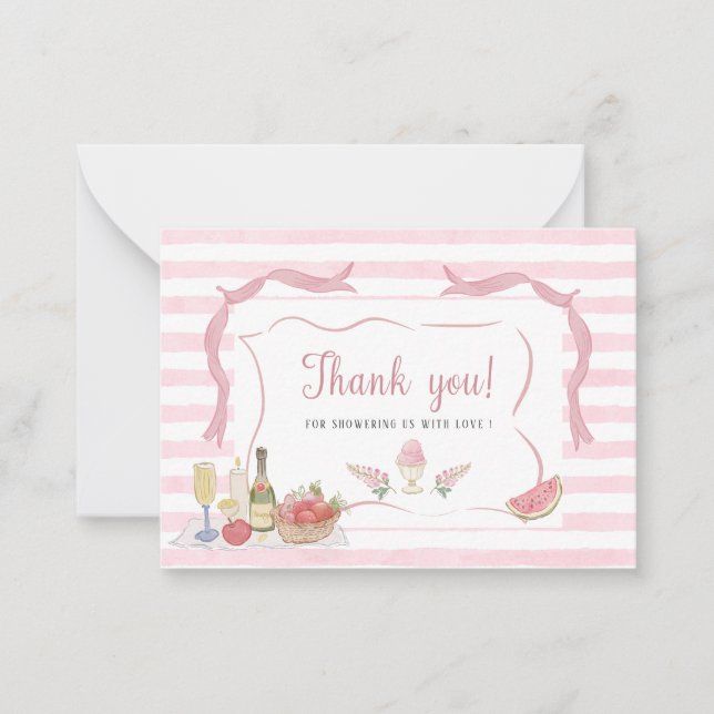 Carte De Correspondance Elégante aquarelle Whimsical Summer Doodles bébé s (Devant)