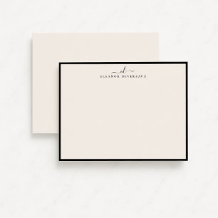 Carte de correspondance élégante avec monogramme e