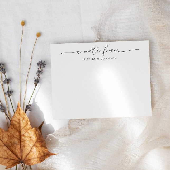 Carte De Correspondance Élégante calligraphie de script noir Nom personnal (Créateur téléchargé)