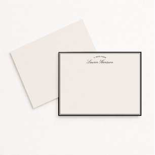 Carte de correspondance élégante double cadre ivoi