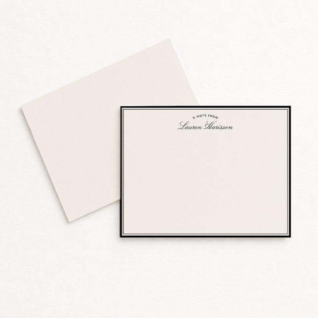 Carte de correspondance élégante double cadre ivoi (Créateur téléchargé)