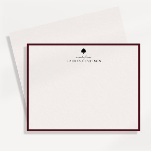Carte de correspondance élégante en papier chêne b