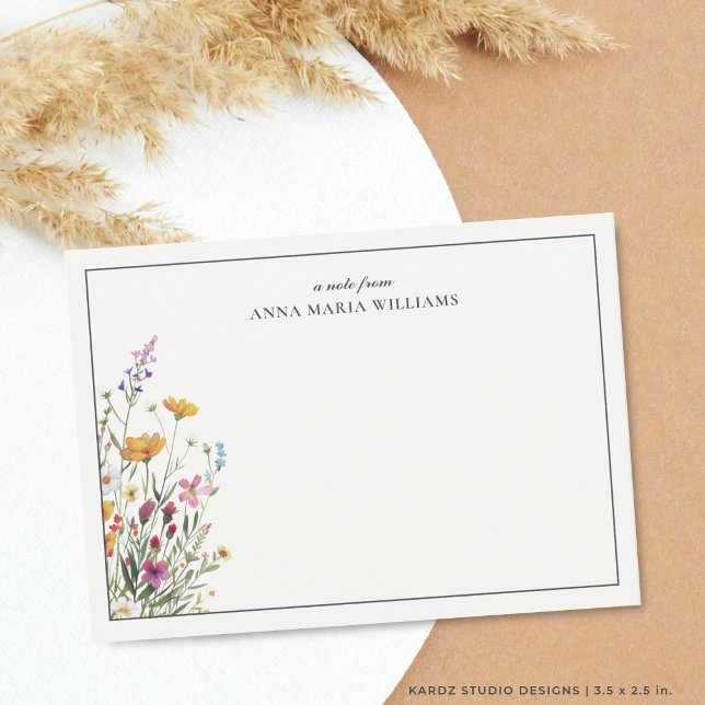 Carte de correspondance élégante et boho chic pers (Card is shown in 3.5 x 2.5 inches, choose paper and corner style. More sizes in collection.)