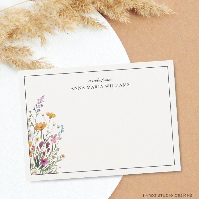 Carte de correspondance élégante et boho chic pers (Front of the card is shown in 3.5 x 2.5 inches, choose paper and corner style.)