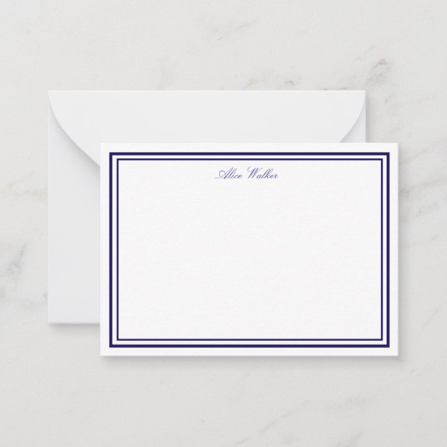 Carte de correspondance élégante et violette aérée (Devant)