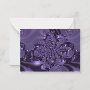 Carte De Correspondance Élégante étincelle Royale Purple Liquide