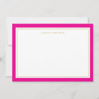 Elégante Feminine Magenta Gold Bordure personnalis
