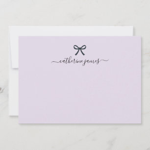 Carte De Correspondance Élégante fille Monogramme Nom Script mignon violet