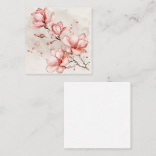 Carte De Correspondance Élégante floraison de Magnolia Rose