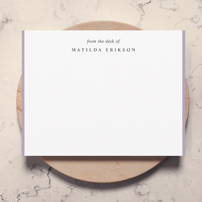 Carte De Correspondance Élégante Lilac Purple Feminine Du Bureau De (Créateur téléchargé)