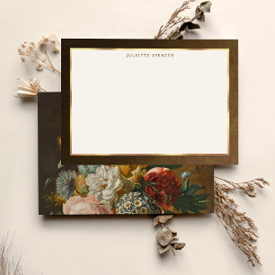 Carte De Correspondance Élégante nature morte florale d'art fin