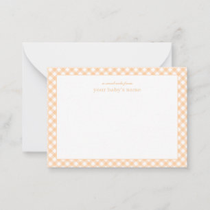 Carte de correspondance élégante pour bébé à carre