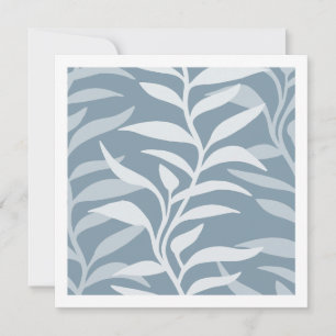 Carte De Correspondance Élégante silhouette de plante bleue poussiéreuse e