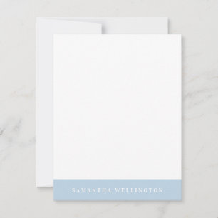 Carte De Correspondance Élégante simple superposition lumière bleu Nom car