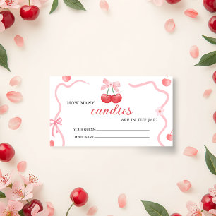 Carte De Correspondance Elle est la cerise sur le gâteau Devinez combien
