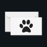 CARTE DE CORRESPONDANCE EMPREINTE DE PATTE<br><div class="desc">cool,  mignonne,  bande dessinée,  science,  sport vintage,  couple,  amour,  drôle,  rétro</div>