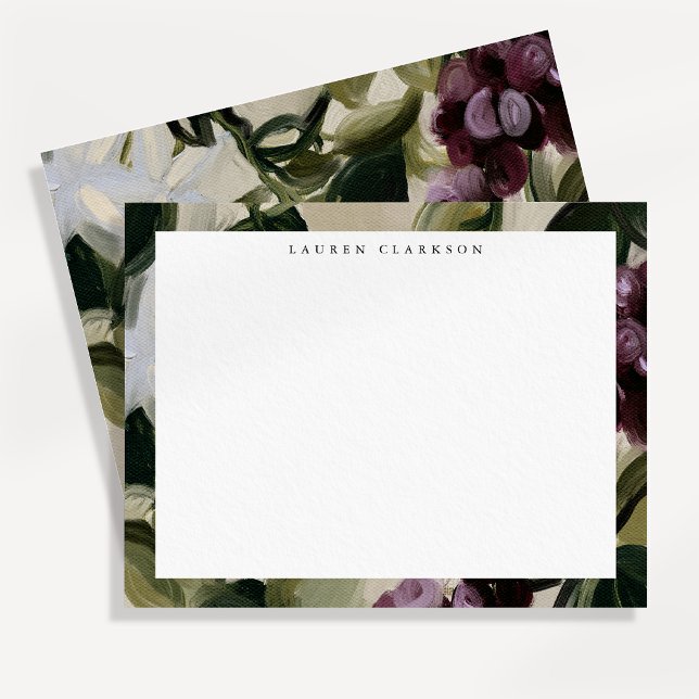 Carte de correspondance en art fin Plum Raisin (Créateur téléchargé)