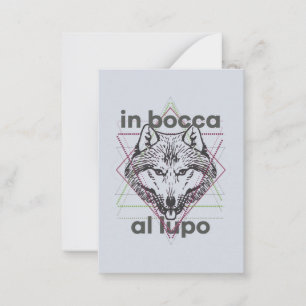 Carte De Correspondance En bocca al lupo