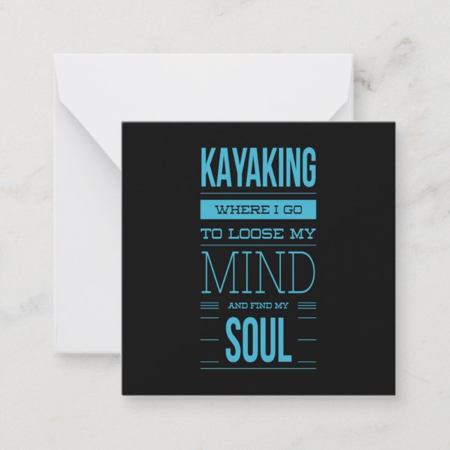 Carte De Correspondance En kayak où je vais perdre la tête (Devant)
