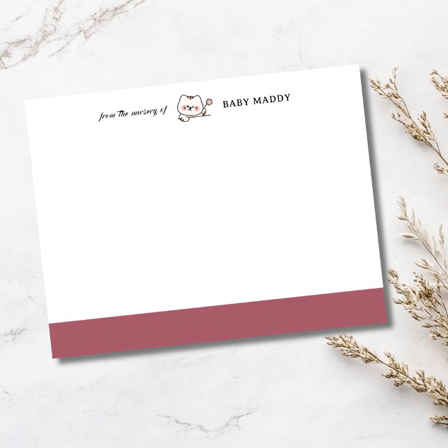 Carte de correspondance en papeterie de la nurseri (Créateur téléchargé)