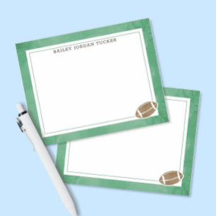 Carte de correspondance en papier à lettres vert a