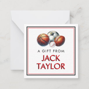 Carte De Correspondance Enclosure de cadeau personnalisé pour garçons de s