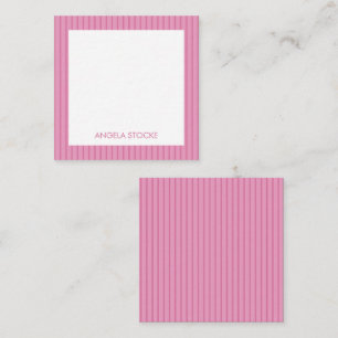 Carte De Correspondance Enclosure personnalisée à rayure rose