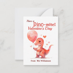 Carte De Correspondance Enfants Dino-Mite Valentines Salle de classe