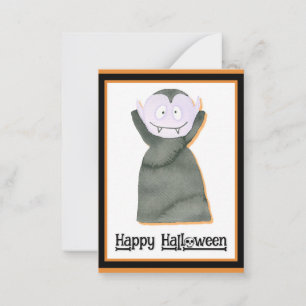 Carte De Correspondance Enfants mignons Halloween Dracula Vampire