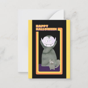Carte De Correspondance Enfants mignons Halloween Dracula Vampire