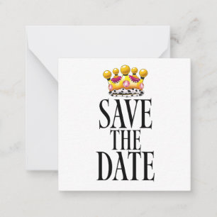 Carte De Correspondance Enregistrer la couronne du mariage Date